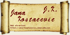Jana Kostačević vizit kartica